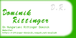 dominik rittinger business card